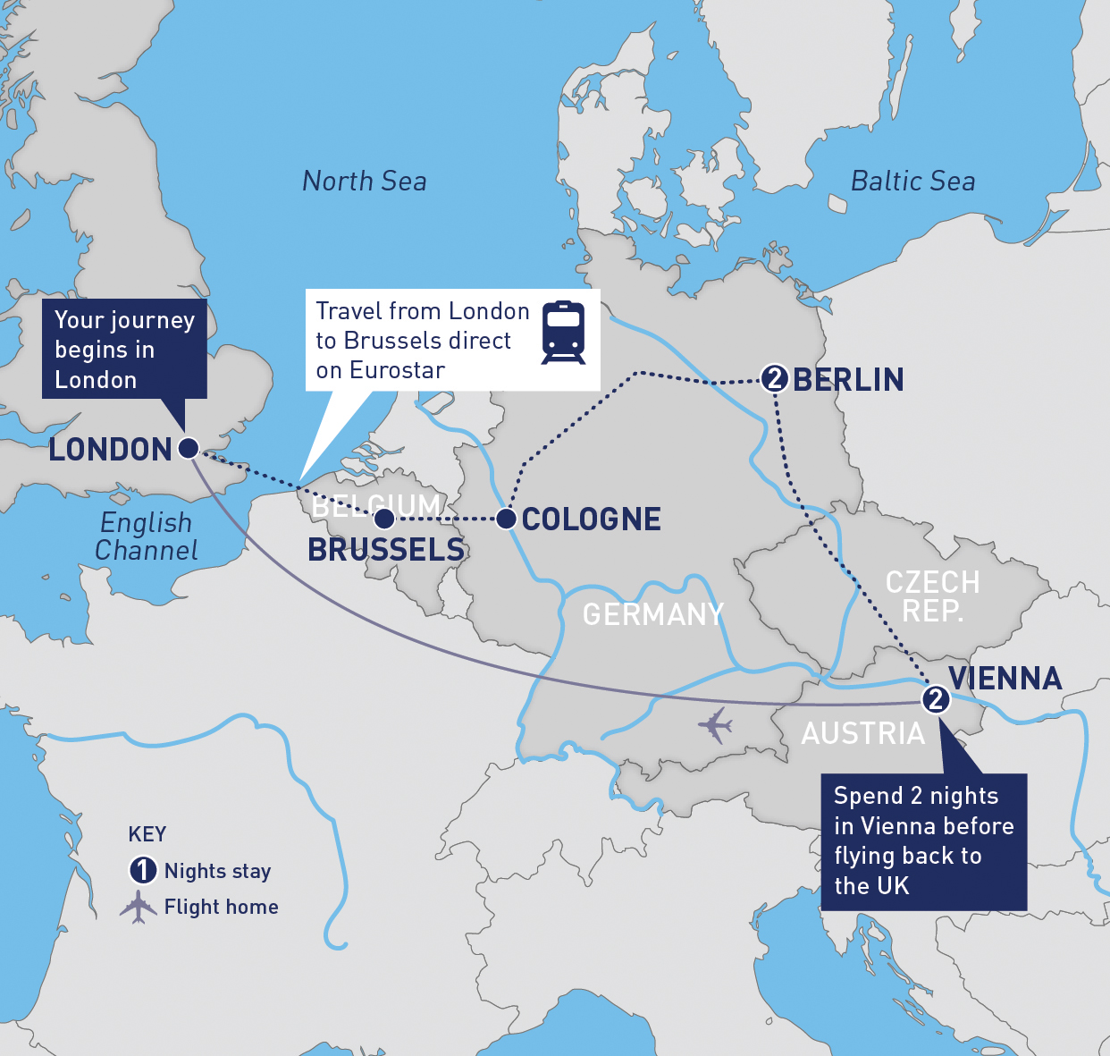 洋書 Vienna-Berlin Night train from Vienna to Berlin - ÖBB nightjet NJ456